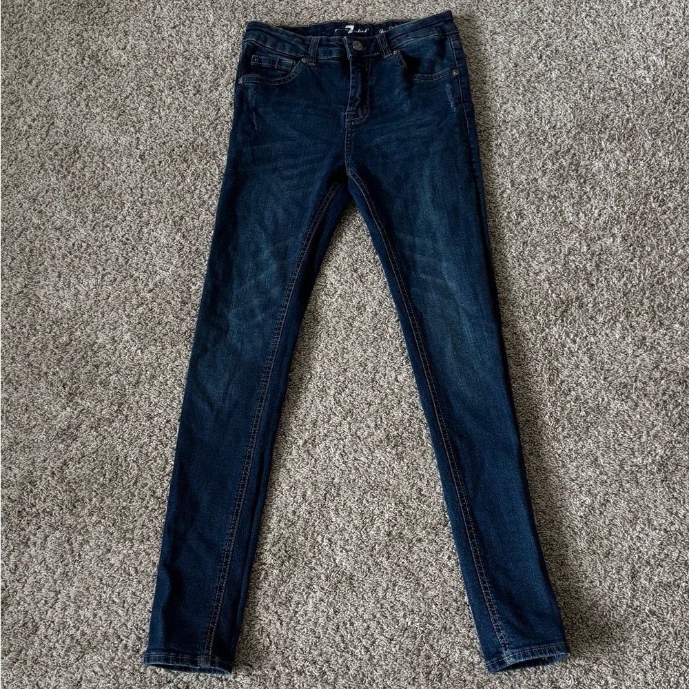 7 For All Mankind Seven Jeans denim blue skinny jeans girls size 14